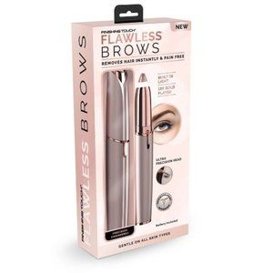 NWT finishing touch flawless brows cordless facial hair remover 18K gold…